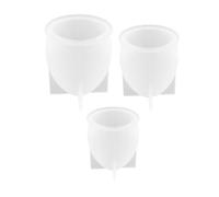 YARNOW 3 Pièces Moule en Silicone Flexible D'œuf pour Fabrication Artisanale DIY, Réutilisable, pour Création de Boules Cristal et Lampes de Table Décoratives