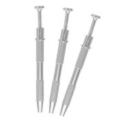 YARNOW 3 Pièces Pince à Extraction à 4 Griffes en Acier Inoxydable pour Pierres et Bijoux, Prise Précise pour Bijouterie Électronique et Travaux Manuels, Manche Texturé Argenté