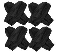 YARNOW 4 Paires Manchons de Protection pour Avant-bras PVC Noir, | Lot, Surface Lisse Facile à Nettoyer, Usage Ateliers et Restaurants, Résistance à L'usure