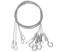 YARNOW 4 Pièces Fil Suspendre Réglable en Acier Argenté pour Tableaux et Décorations Murales, Crochet Robuste avec Installation Facile, pour Photos et Peintures