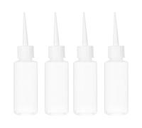 YARNOW 4 Pièces Flacon Distributeur de Colle 50ml en Polyéthylène Embout Précis et Bouteille Souple pour Projets DIY et Artisanat