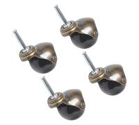 YARNOW 4 Pièces Roulette Pivotante en Acier et Pp pour Meubles, Facile à Installer, en Douceur, pour Sols en Bois Dur et Stratifié, Roulette Silencieuse