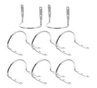 YARNOW 8 Pièces Support de Rangement Mural en Fer Argenté pour Outils de Garage Forte Capacité de Charge et Installation Rapide, pour Crochets de Marteau et Pinces