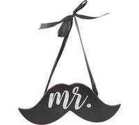 YARNOW Accessoire Photo Moustache et Lèvres en Bois pour Panneau de Porte d'Entrée, Décoration Mariage et Fête, à Suspendre Décorative pour Scène