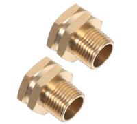 YARNOW Adaptateur Connexion Étanche sans Fuite pour Tuyau D'arrosage en Laiton 3/4 GHT Femelle à 1/2 Npt Mâle Lot de 2 Pièces Usage Extérieur