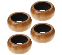 YARNOW Anneaux Anti Goutte à Vin 4 Pièces en Bambou et Éponge | Accessoire Décoratif Pratique, pour Bouteille Domestique, Limite les Coulures Résiduelles, Lot de Quatre