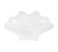 YARNOW Assiette à Hors-d'œuvre pour Tenir Fruits Secs et Desserts en Céramique Blanche de Coquillage, Plat Ménager pour Fêtes et Pendaisons de Crémaillère