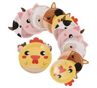 YARNOW Assiettes en Carton Formes Mignonnes à Thème Animaux Ferme Lot de 50 Jetables et Résistantes pour Fête D'anniversaire Ferme Garçon et Filles