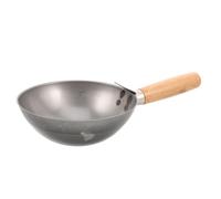 YARNOW Bac à ciment, louche à mortier ronde de 16 cm en acier carbone avec poignée en bois pour le mélange de stuc et de plâtre pour cloisons sèches et piscines