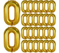 YARNOW Ballons Chaîne Légers et Brillants en Aluminium Doré Lot de 50 16 Pouces Années 80-90 pour Décorations Rétro D'anniversaire et Mariage