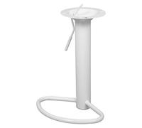 YARNOW Base Pivotante et Réglage Précis de Hauteur en Fer avec Repose-Pieds Intégré Blanche pour Tabouret de Bar, Cuisine et Bar à Domicile