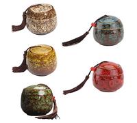 YARNOW Bocaux De Rangement En Céramique Scellés Pour Thé Pot De Stockage Étanche Multi-Usages 6.2X5.2X5.2Cm Pour Cuisine Et Bureau