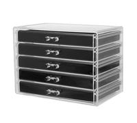 YARNOW Boîte de Rangement Acrylique Transparente Compartiments avec Vitrine de Collection pour Pierres Coquillages et Figurines Protection Intérieure Douce pour Affichage Organisé