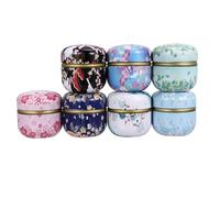 YARNOW Boîte Ronde pour Conserver Arômes 7 Pièces Solide et Pratique pour Rangement de Bougies et Thé, pour