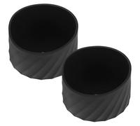 YARNOW Botte à Bouteille d'eau en Silicone antidérapante, Lot de 2, Isolation Thermique, Protection Anti-Chute, Fond Rond, pour Bouteilles isothermes et gobelets, Noir, Outdoor Activity