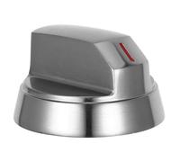 YARNOW Bouton de Commande pour Cuisinière à Gaz en Alliage de Zinc Argenté, Installation Facile, Compatible Grill et Four, Cuisine et Camping