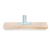 YARNOW Brosse de Désherbage en Fil d'acier Cuivre pour Nettoyage Extérieur, Brosse de Retrait Mousse, Compatible Manches Standard, Entre Dalles de Jardin