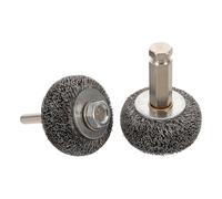 YARNOW Brosses Métalliques avec Tige Hexagonale Lot de 2 en Acier Inoxydable Brosse Abrasive pour Perceuse pour Nettoyage Industriel et Réparation de Pneus