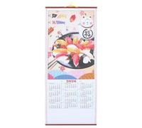 YARNOW Calendrier Mural Chinois 2026 Année Cheval en Papier, Calendrier Lunaire Mensuel Traditionnel à Défilement, Décoration Murale Polyvalente pour Nouvel An Asiatique