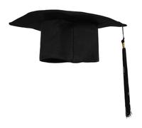 YARNOW Chapeau de Graduation Décoration Classique en Polyester Noir avec Construction Confortable lors de Cérémonie ou Fête pour Présent de Diplôme