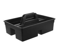 YARNOW Coffret à outils de nettoyage en PP à 3 compartiments avec poignée moulée, panier de rangement compact pour usage domestique et commercial