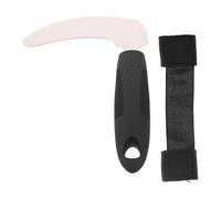 YARNOW Couteau Cuisine Adapté pour Personnes Handicapées et Âgées, Acier Inoxydable, Poignée Antidérapante Ergonomique Sangle de Fixation, Lame de Sécurité Arrondie Anti-vibrations,