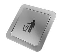 YARNOW Couvercle de Goulotte à Déchets Encastré en Acier Inoxydable, Forme Carrée Rabat Pivotant, Installation sur Plan de Travail 19-21cm, Usage Rapide, Adapté Cuisine
