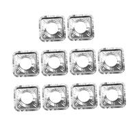 YARNOW Couvercles de Brûleur de Cuisinière Réutilisables Résistants la Chaleur Lot de 40 en Aluminium Argenté pour Protection Anti-huile et Nettoyage Facile sur Cuisinière à Gaz
