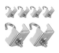 YARNOW Crochet de Poutre Lourd en Acier au Carbone, Serrage-joint Robuste Adaptable pour Étagères Industrielles de Stockage en Entrepôt, Pack de 6 Pièces Argenté