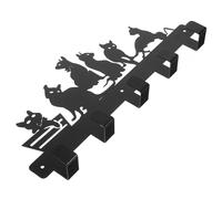 YARNOW Crochet Mural en Fer Noir de Chat, Patère Salle de Bain Robuste et Multifonctionnelle avec Vis, Décoration Simple pour Couloir ou Bureau