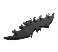 YARNOW Crochet Mural Gothique de Chauve-souris Noir, Design Robuste en Bois et Alliage de Zinc, Porte-serviettes et Chapeaux pour Décoration Halloween