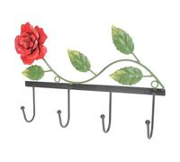 YARNOW Crochet Mural Rose Décoratif en Fer, Patère Murale pour Chapeau | Design Courbe à Bords Lisses, Style Élégant et Coloré, Rangement Mural Compact Cuisine et Salle de Bain