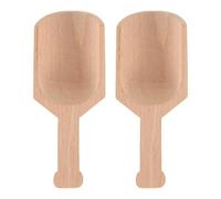 YARNOW Cuillères en Bois De Qualité Supérieure 2 Pièces Cuillères À Sel De Bain Et À Thé Ustensiles De Cuisine Multifonctions 10.5Cm pour Maison Magasin De Thé