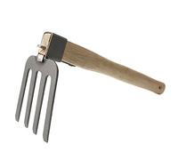 YARNOW Cultivateur de Jardin Râteau à Main en Acier Outil de Désherbage Plantation Manche en Fourchette à Creuser Ameublir Le Sol pour Jardiniers Entretien Potager 1 Pièce