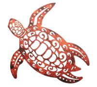 YARNOW Décoration Murale Tortue en Fer Marron pour Intérieur et Jardin, Résistante et Originale, Ornement Unique pour Décoration Maison et Espace Extérieur