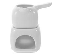 YARNOW Diffuseur d'aromathérapie en céramique blanc, brûleur d'arômes avec porte-bougie chauffe-cire à bougie chauffe-plat, conçu pour décorer chambre et spa