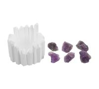 YARNOW Diffuseur D'huiles Essentielles en Cristaux Naturels Pourpre, Décoration en Pierre Naturelle pour Aromathérapie, Accessoire Moderne pour Home Decor