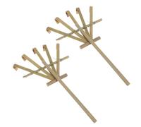 YARNOW Ensemble de 2 Mini râteaux pour Jardin Zen - Râteaux à Sable en Bambou - Accessoires pour kit d'outils de Jardin Zen - Cadeau pour la et la décoration de Paysage Miniature avec Art du Sable