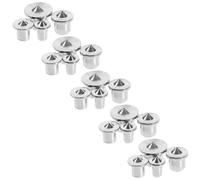 YARNOW Ensemble De 5 Goupilles de Positionnement pour Menuiserie, Centreur | Acier Argenté, Pointe Conique à Emboîtement, Compatible Gabarits et Guides de Perçage, pour Atelier DIY