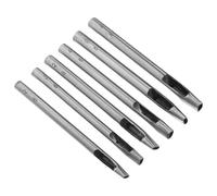 YARNOW Ensemble de 6 Poinçons Creux Ovales en Acier Inoxydable pour Cuir et Ceintures, Outil Multifonctionnel de Travail du Cuir Perforation Précise
