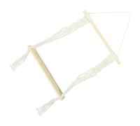 YARNOW Étagère Flottante Murale Bohème en Bois Naturel Corde en Coton Tressée, Design à Franges, Gain de Place Élégant pour Décoration Salon ou Chambre