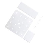 YARNOW Étagère Murale Flottante Double en Métal Blanc, Panneau Perforé sans Perçage, Rangement Multifonction pour Salle de Bain et Salon, Style Nordique, Capacité Élevée, Décoration