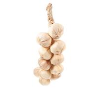 YARNOW Ficelle d'Ail Artificielle Réaliste 12 Pièces en Froth, Suspendue | Décoration Farmhouse, Rendu pour Photo et Intérieur, Corde Suspendre Incluse, Blanc