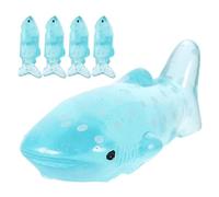 YARNOW Figurines Miniatures Requins et Poissons en Résine, Lot de 5 Décorations Transparentes pour Terrarium et Jardin, Ornements Marins pour Décoration de Voiture