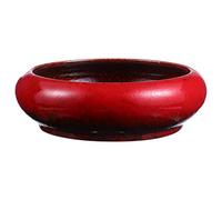 YARNOW Grand Rond Succulent Planteur Bol Vintage en Céramique Émaillé Bonsaï Pot Décoratif Jardin Cactus Fleur Plante Conteneur pour La Maison Bureau Décor Rouge Pots De Plantes