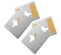 YARNOW Kit 4 Plaques de Renfort pour Poignée de Porte en Acier Inoxydable Argenté, Portable et Simple, pour Réparer et Renforcer Serrures sur Portes de Maisons et Bureaux