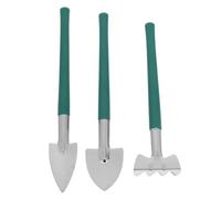 YARNOW Kit de 3 Mini-Outils de Jardinage pour Plantes succulentes, en Acier | Kits d'outils pour le jardinage : pelle, râteau, bêche à main, accessoires pour petites plantes grasses d'intérieur,