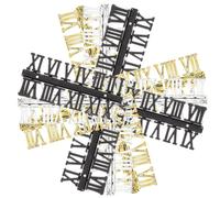 YARNOW Kit de Chiffres Romains D'horloge à Monter Soi-même, 12 Pcs en Plastique Robuste, Design Classique et Simple pour Décoration DIY D'horloge Murale