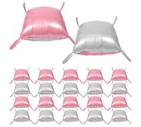 YARNOW Kit de Décoration de Ballons Carrés en Aluminium Rose Double Face 25pcs Léger et Portable Structure à Sangles pour Fêtes et Anniversaires