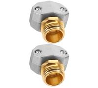 YARNOW Kit de Réparation de Tuyau d'eau 2pcs en Alliage de Zinc, Raccords Rapides pour Tuyau D'arrosage 5/8-3/4 Pouces, Facile à Utiliser pour Robinet et Pulvérisateur